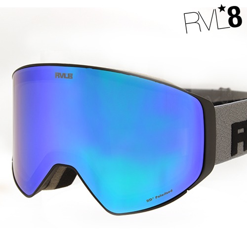 RVL8 리플렉터 마그넷 3D 스키 보드 고글  폴라라이즈드(편광)HD+ 그린 스페어렌즈 무료