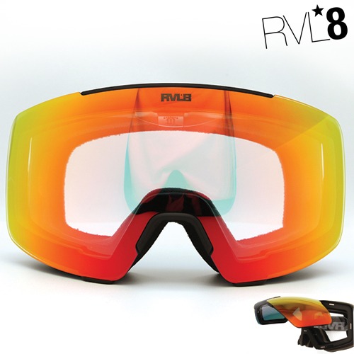 RVL8 리플렉터 스윙업 스키 보드 고글  컬러 포토크로매틱(변색) 레드