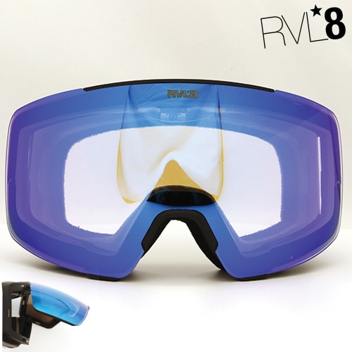 RVL8 리플렉터 스윙업 스키 보드 고글  컬러 포토크로매틱(변색) 블루